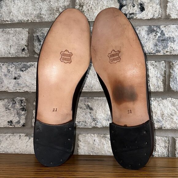 Barclay 11 Chestnut Brown Genuine Leather Dress Slip on Shoes Loafers - Picture 7 of 12